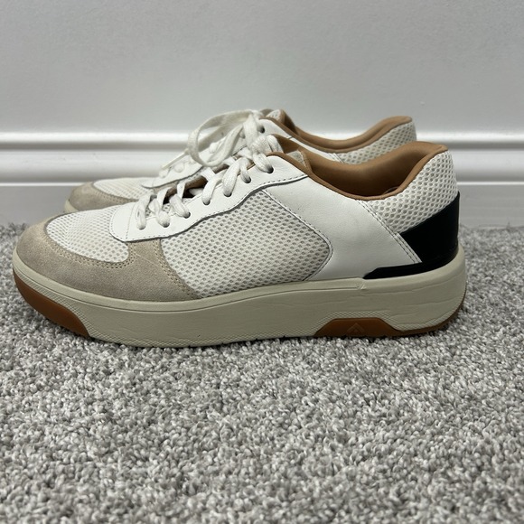 Fitflop Shoes - Fitflop Women's Rally Evo Leather/Mesh/Suede Sneakers Urban White Black Size 7.5